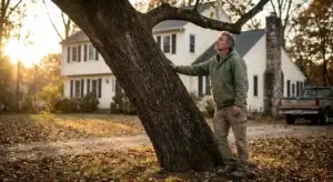tree leaning toward house for local service businesses